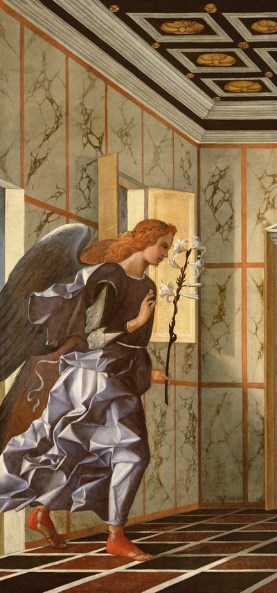 The Archangel Gabriel, from The Annunciation diptych, c.1500 (post-1998 restoration) by Giovanni Bellini